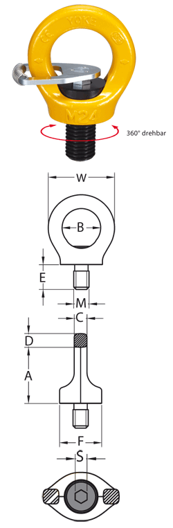 Ringschraube drehbar SunPoint SPK