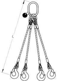 4-Strang Drahtseilgehänge