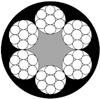 Drahtseil PVC-ummantelt