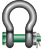 Green Pin ® Standard Schäkel geschweift mit Sicherheitsbolzen, Mutter und Splint