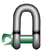 Green Pin ® Standard Schäkel gerade mit Augbolzen