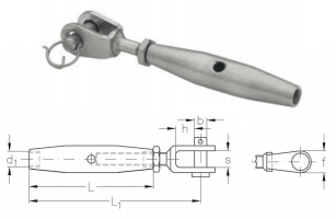 ASS Mini-Wantenspanner mit einer Gabel