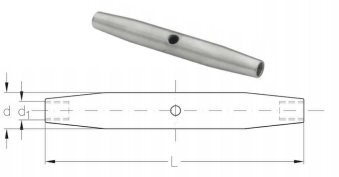 Niro Wantenspanner Standard Mittelstück
