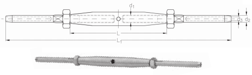 Niro Wantenspanner Standard mit 2 Terminals