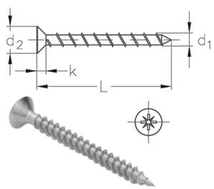 NIRO Spanplattenschraube