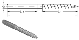 NIRO Stockschraube