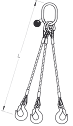 3-leg Wire rope sling