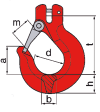 Clevis sling hook type TGE