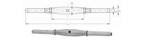 ASS Rigging Screw with terminal and terminal, Mini type